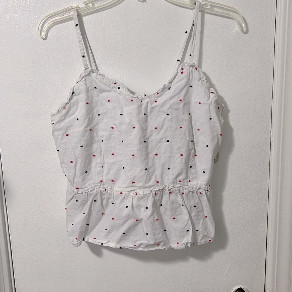 Red, white and blue tank top